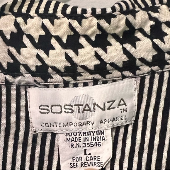 SOSTANZA Vintage Button Down Shirt Size Large - Picture 2 of 6